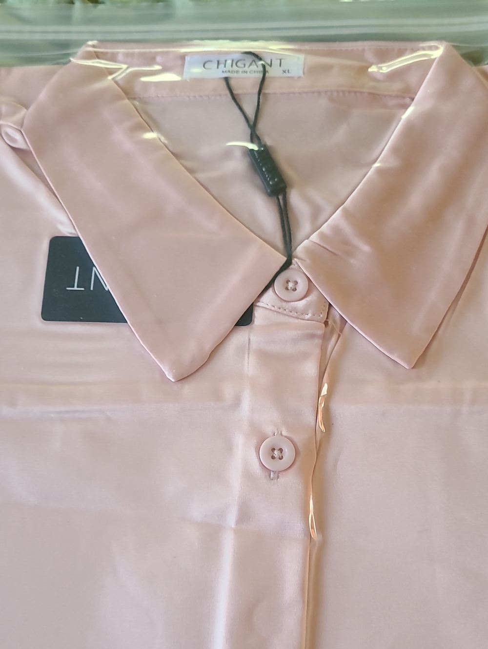 Gant Women's Satin Button-Front Blouse in Pale Pink